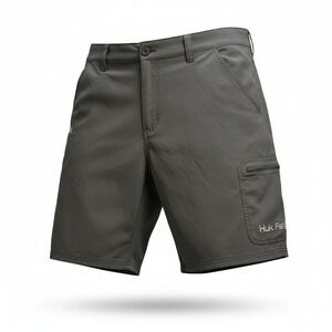 HUK Waypoint 10.5" Fishing Shorts Mens XL Driftwood Gray Hybrid
